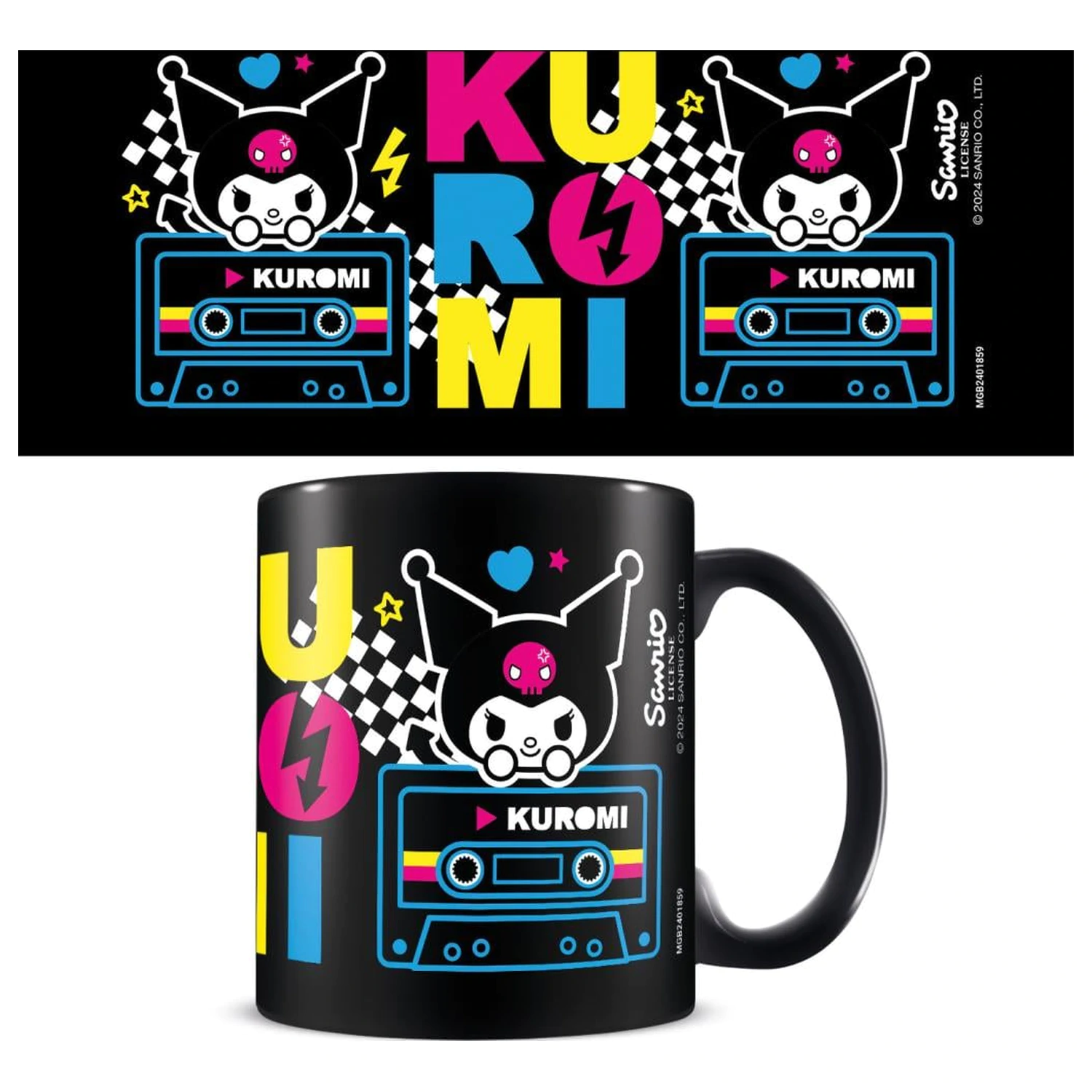 Kuromi Punk Vibes Schwarzer Becher mit Pod 325 ml Produktfoto