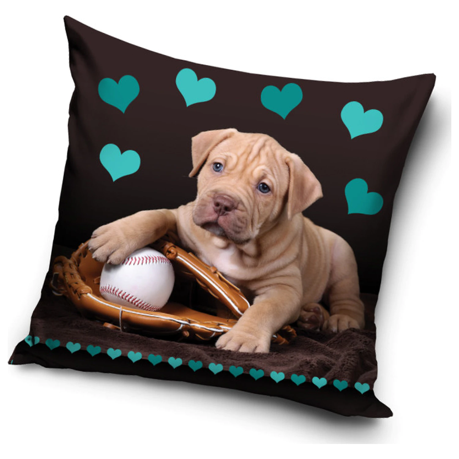 Hunde Baseballhandschuh Kissenbezug Produktfoto