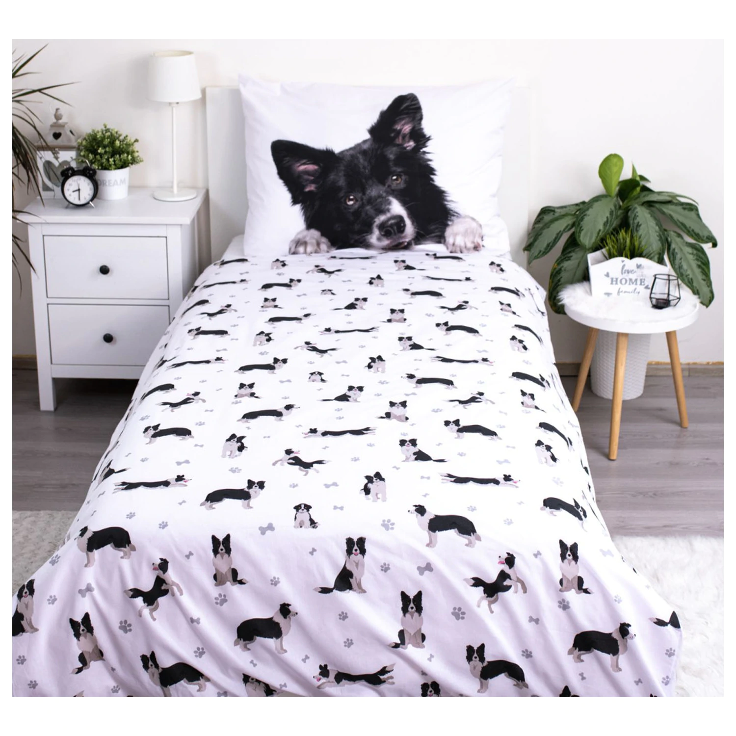 Dog Border Collie Bettbezug Produktfoto