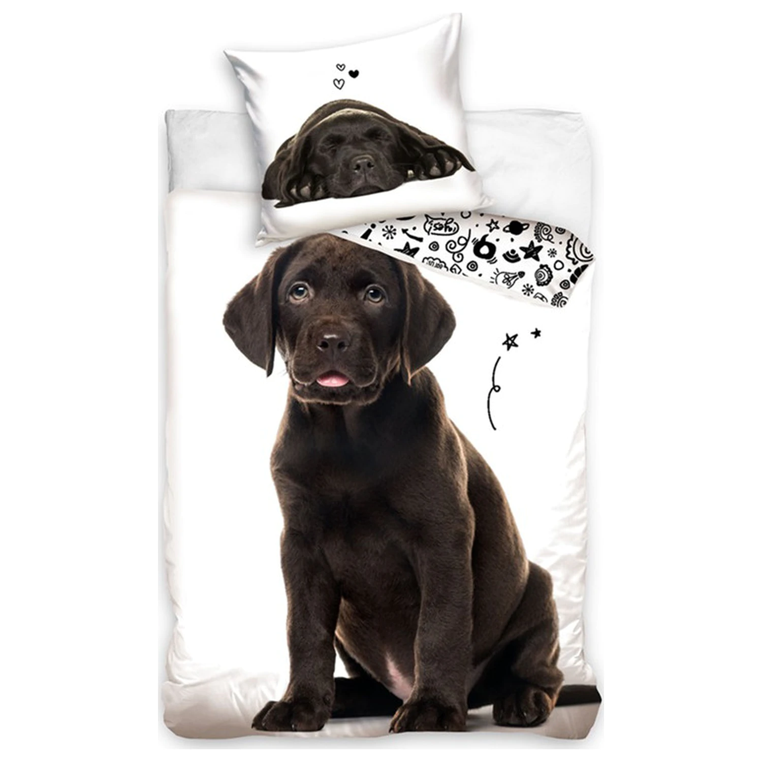 Hund Themed Labrador Bettbezug Produktfoto