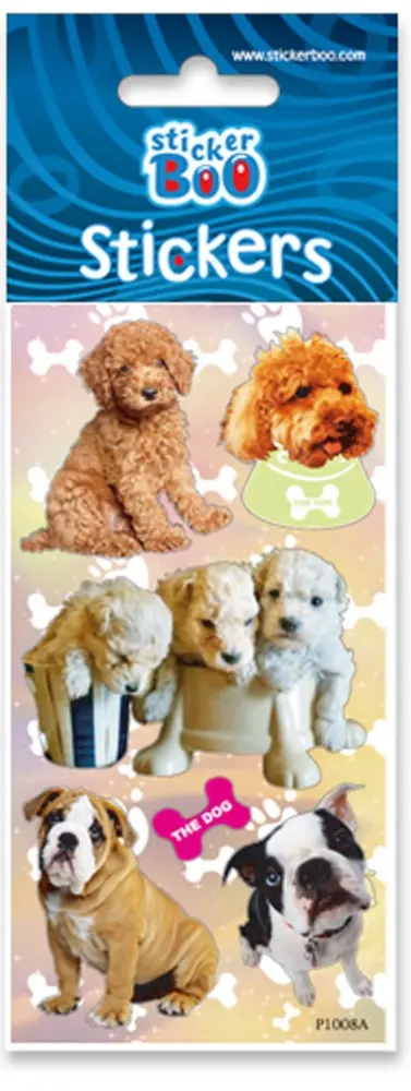 Hund Aufkleber mit silberfarbener Verzierung Produktfoto