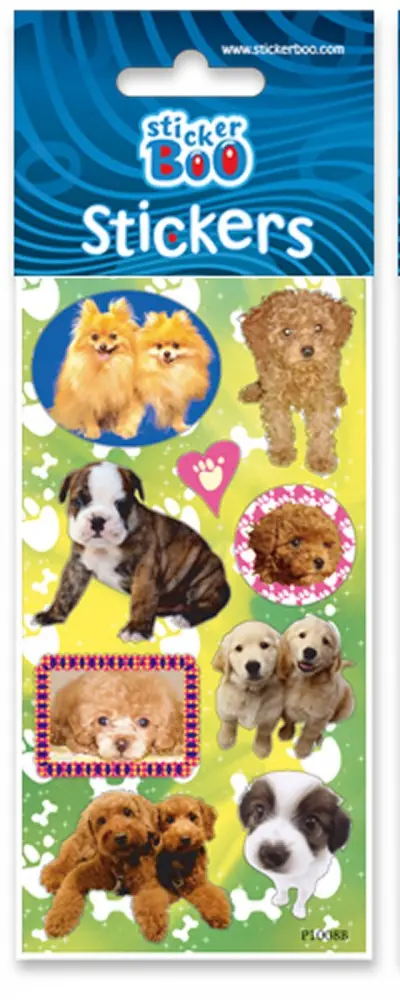 Hunde Sticker mit silberner Verzierung Produktfoto