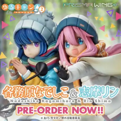 Laid-Back Camp Prisma Wing PVC Statue 1/7 Nadeshiko Kagamihara & Rin Shima 24 cm termékfotó