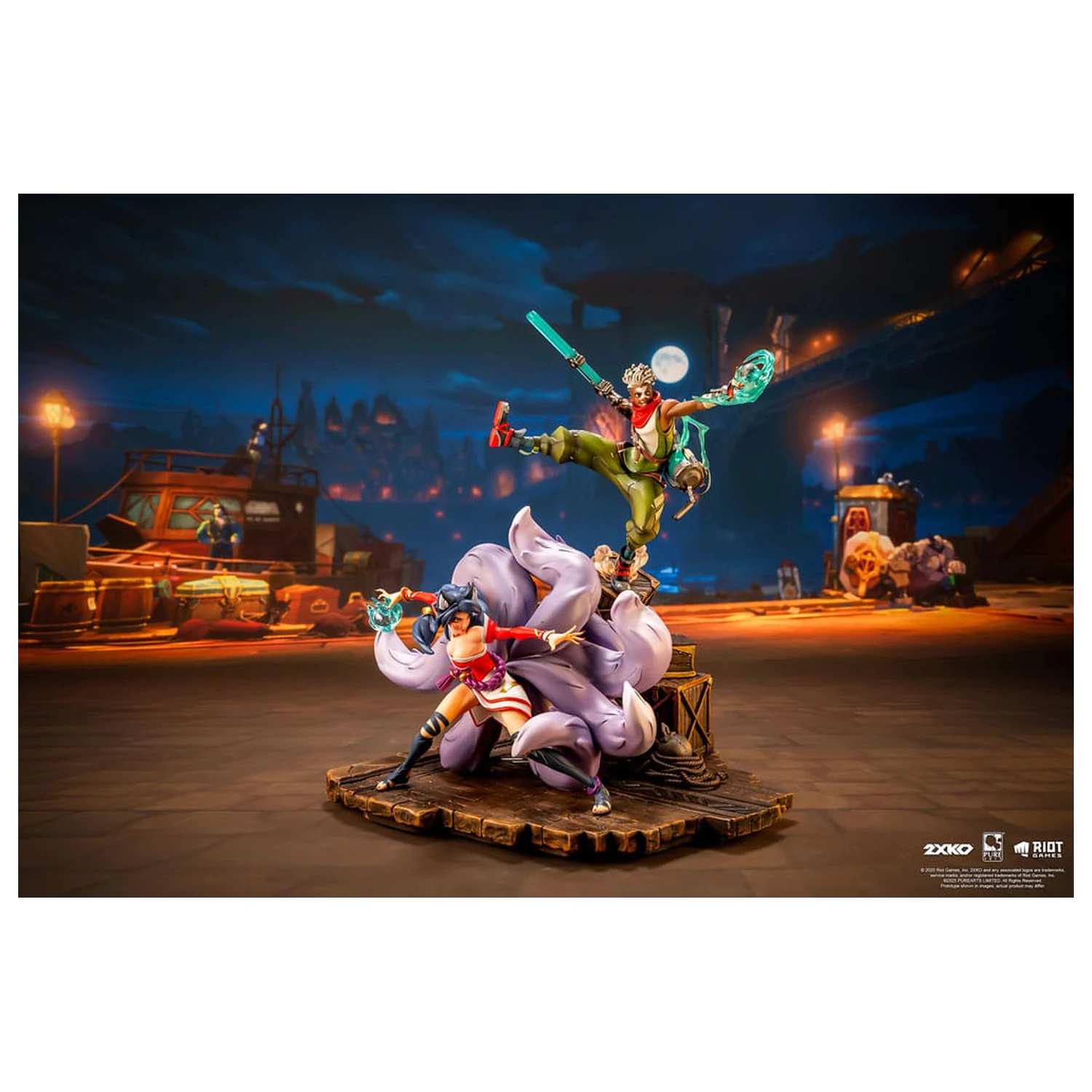 League of Legends Statue im Maßstab 1/10 2XKO Ekko & Ahri Diorama 30 cm Produktfoto