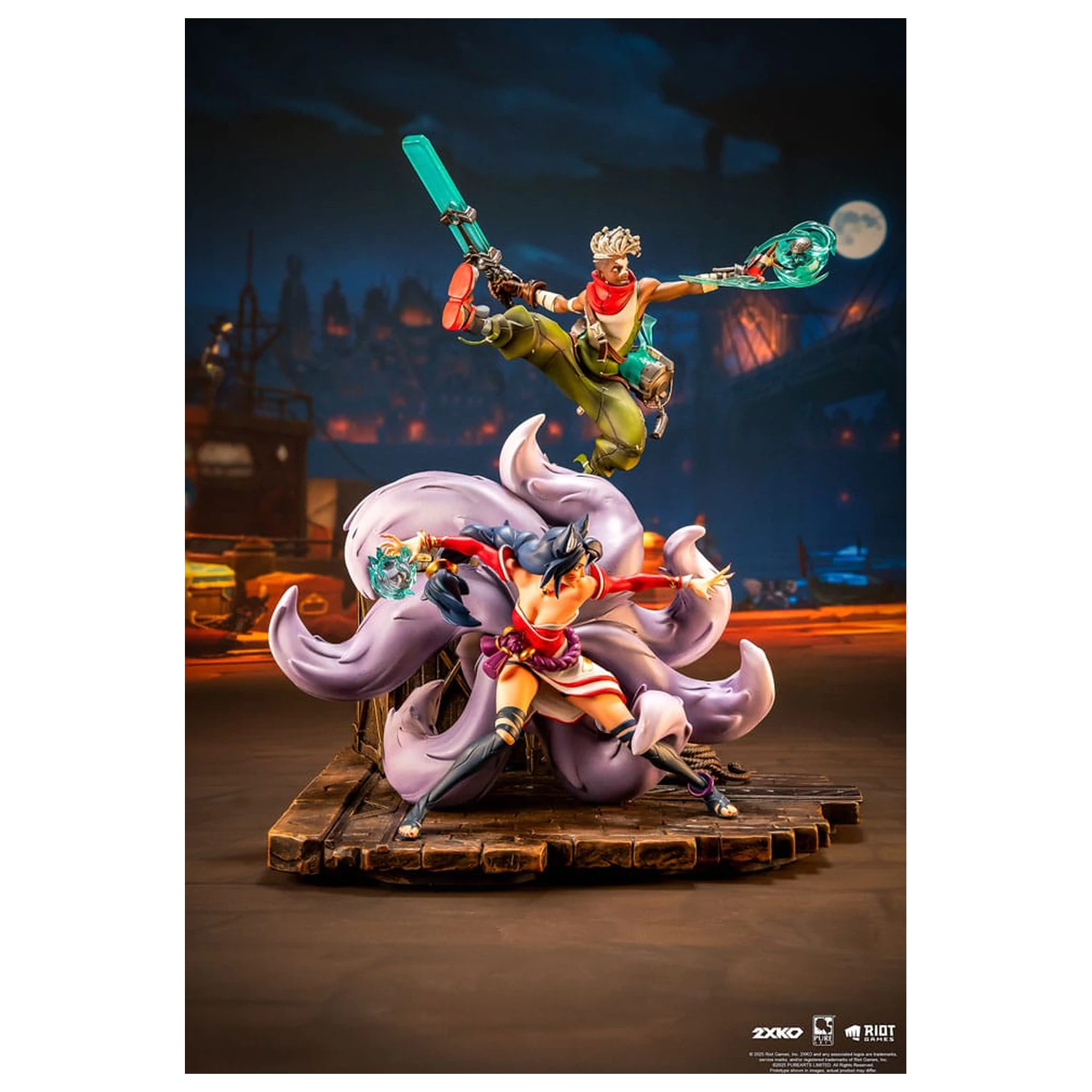 League of Legends Statue im Maßstab 1/10 2XKO Ekko & Ahri Diorama 30 cm Produktfoto
