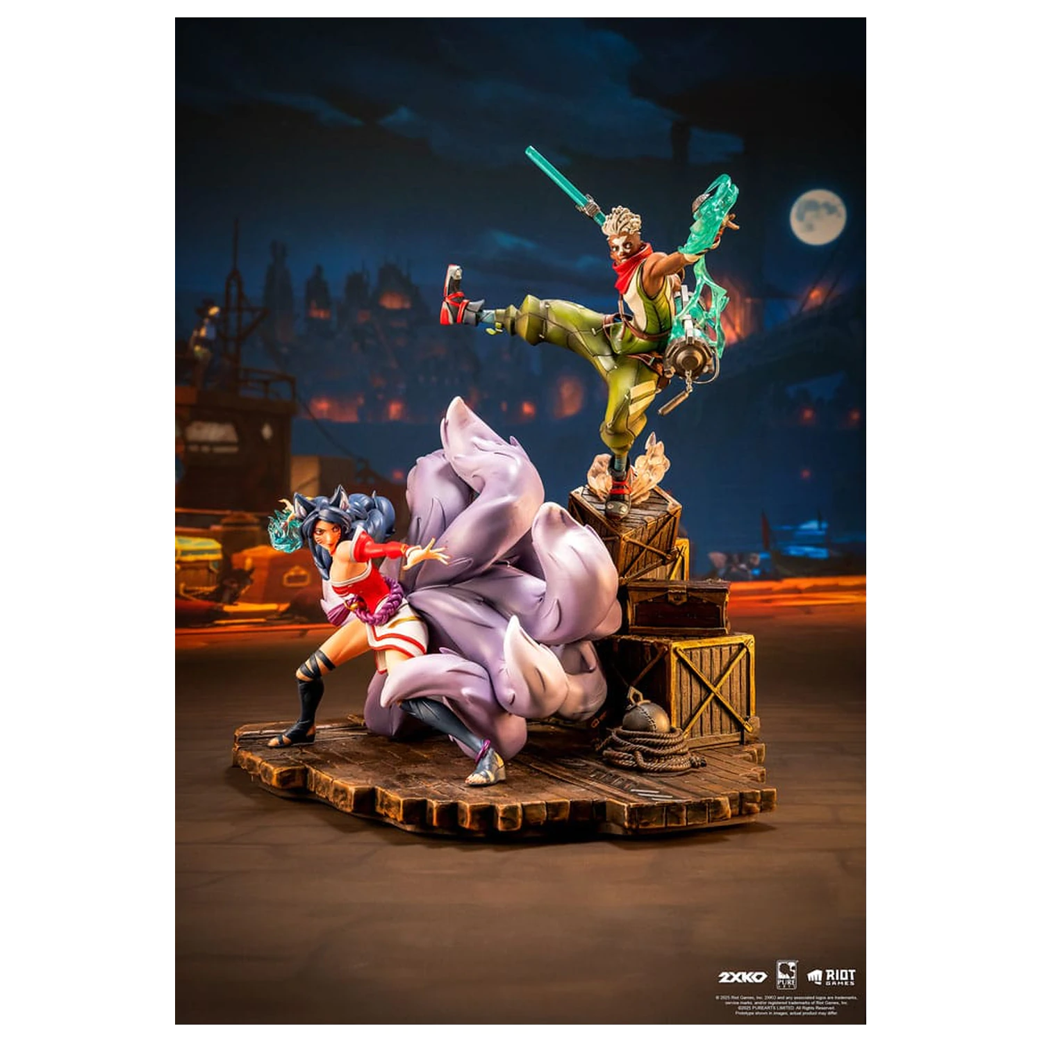 League of Legends Statue im Maßstab 1/10 2XKO Ekko & Ahri Diorama 30 cm Produktfoto