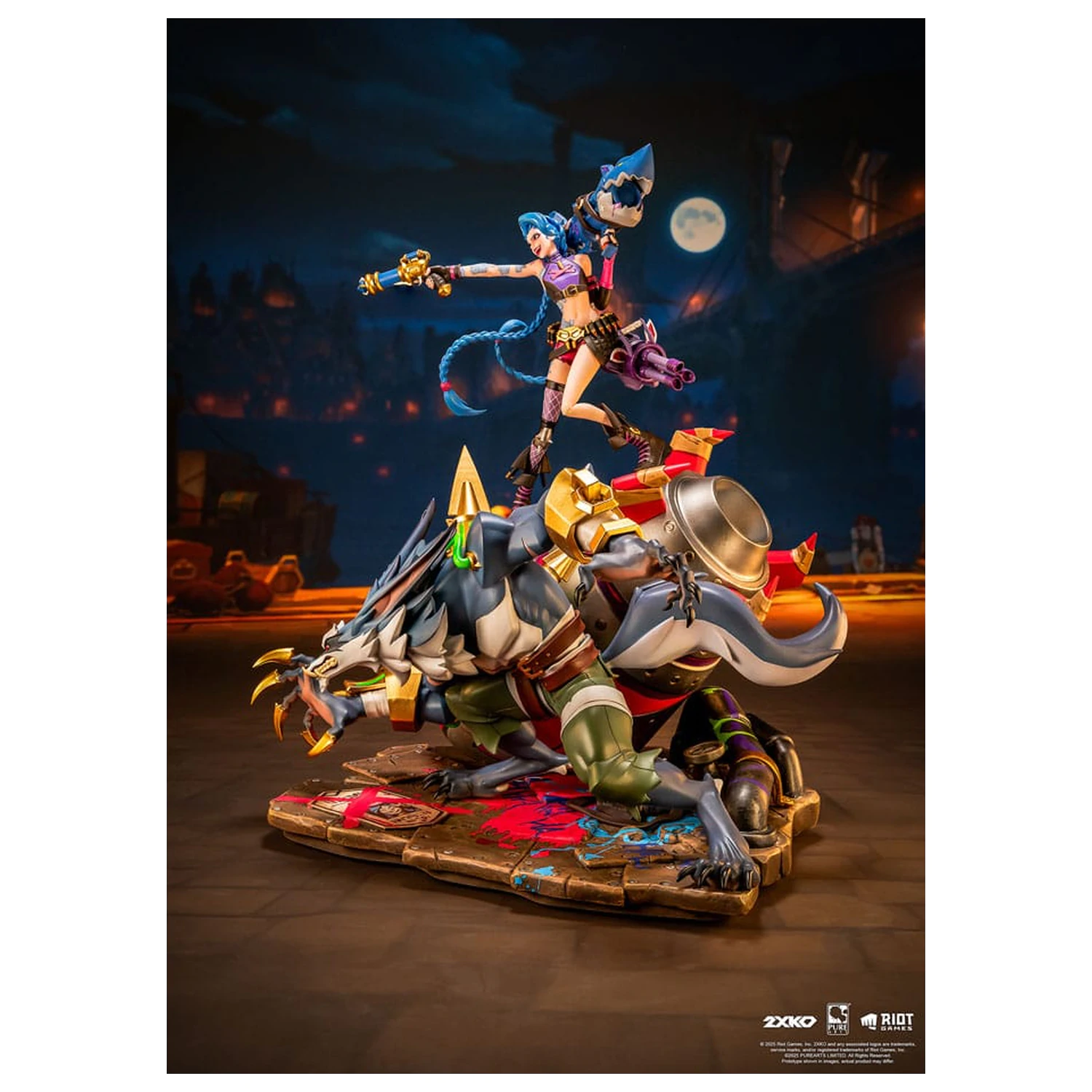 League of Legends Statue 1/10 2XKO Jinx & Warwick Diorama 37 Zentimeter Produktfoto