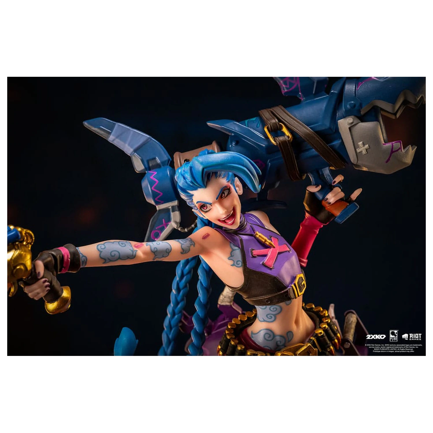 League of Legends Statue 1/10 2XKO Jinx & Warwick Diorama 37 Zentimeter Produktfoto