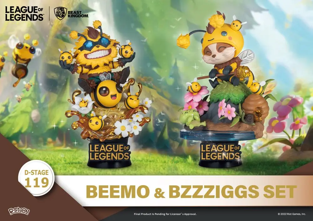 League of Legends D-Stage PVC Dioramen Set Beemo & BZZZiggs 15 cm termékfotó