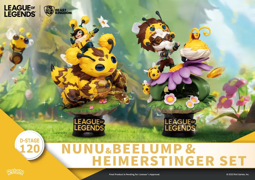League of Legends D-Stage PVC Dioramen Set Nunu &amp; Beelump &amp; Heimerstinger 16 cm Produktfoto