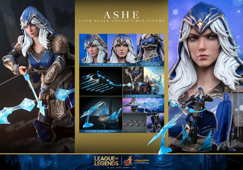 League of Legends Video Game Masterpiece Actionfigur 1/6 Ashe 28 cm termékfotó