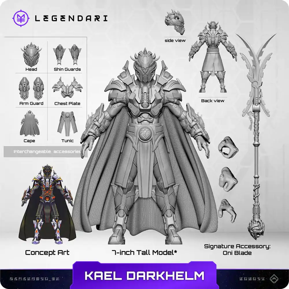 Legendari Actionfigur 1/10 Kael Darkhelm 18 cm Produktfoto