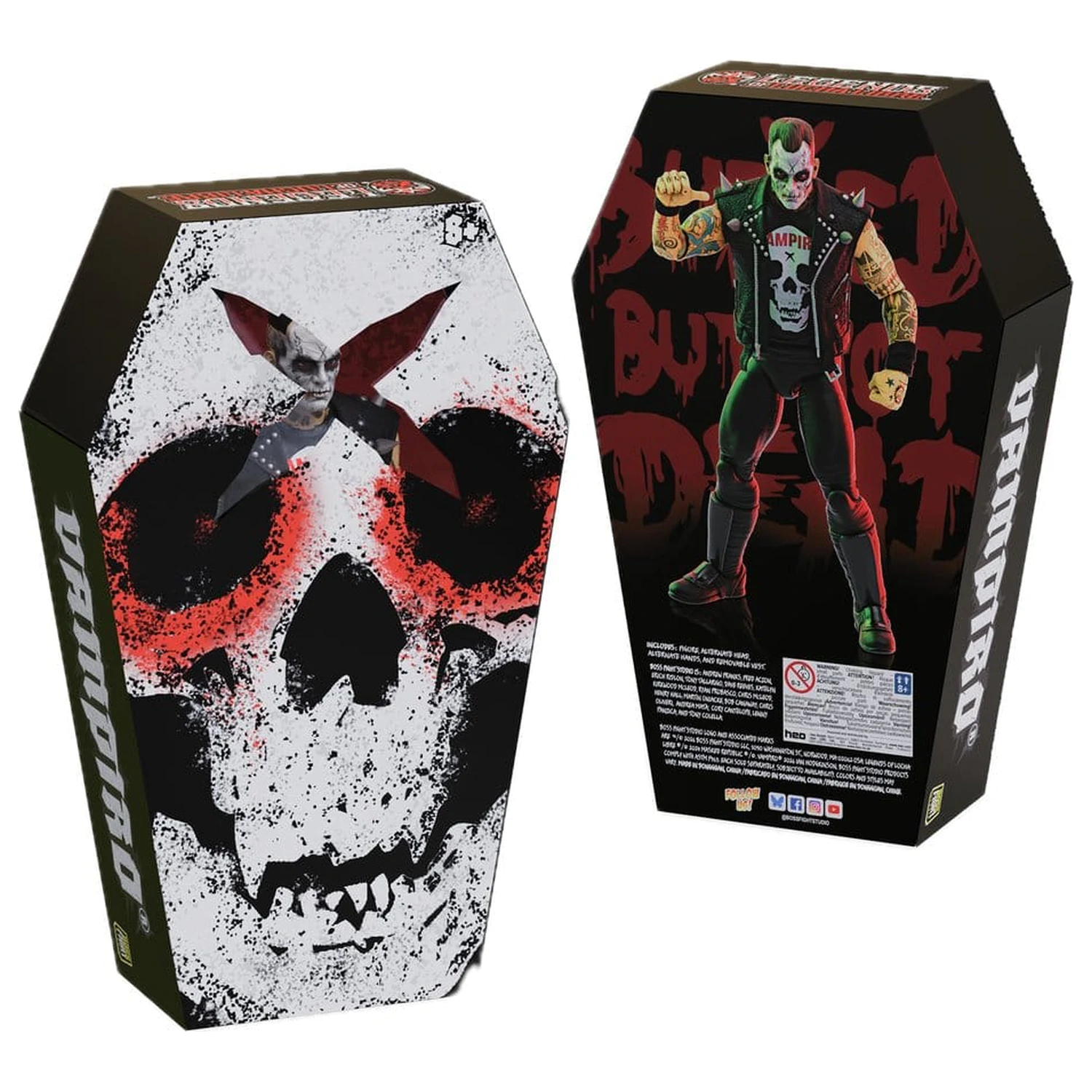 Legends of Lucha Libre Fanaticos Actionfigur Vampiro Coffin Box Resurrected 15 Zentimeter Produktfoto