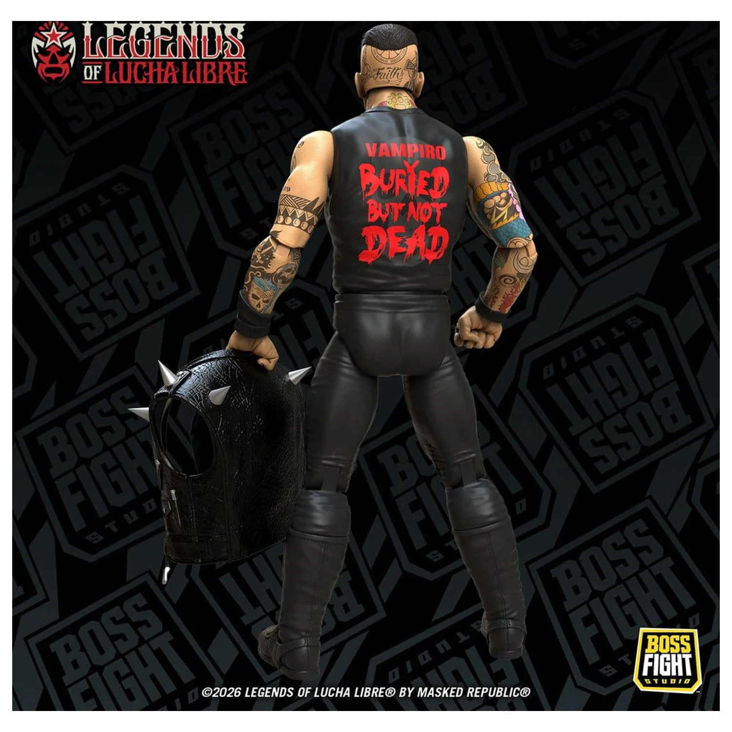 Legends of Lucha Libre Fanaticos Actionfigur Vampiro Coffin Box Resurrected 15 Zentimeter Produktfoto
