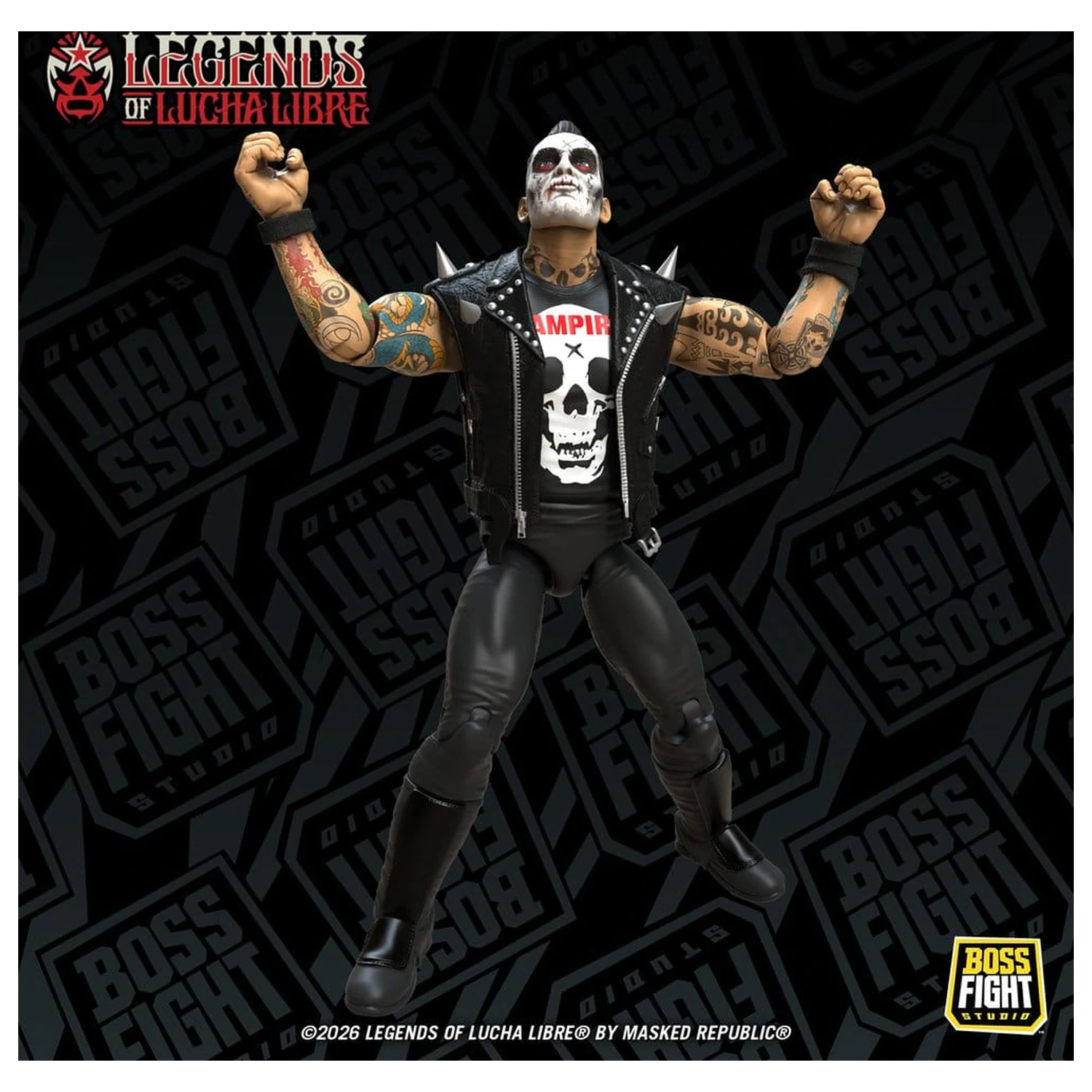 Legends of Lucha Libre Fanaticos Actionfigur Vampiro Coffin Box Resurrected 15 Zentimeter Produktfoto