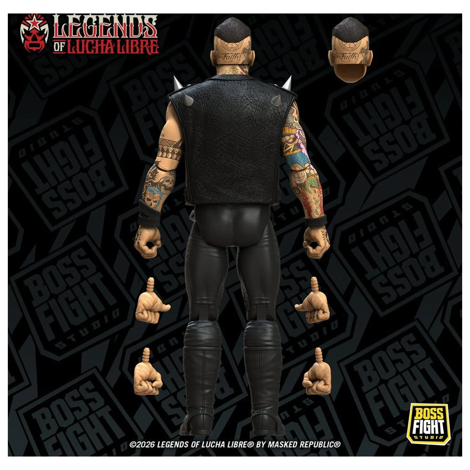 Legends of Lucha Libre Fanaticos Actionfigur Vampiro Coffin Box Resurrected 15 Zentimeter Produktfoto