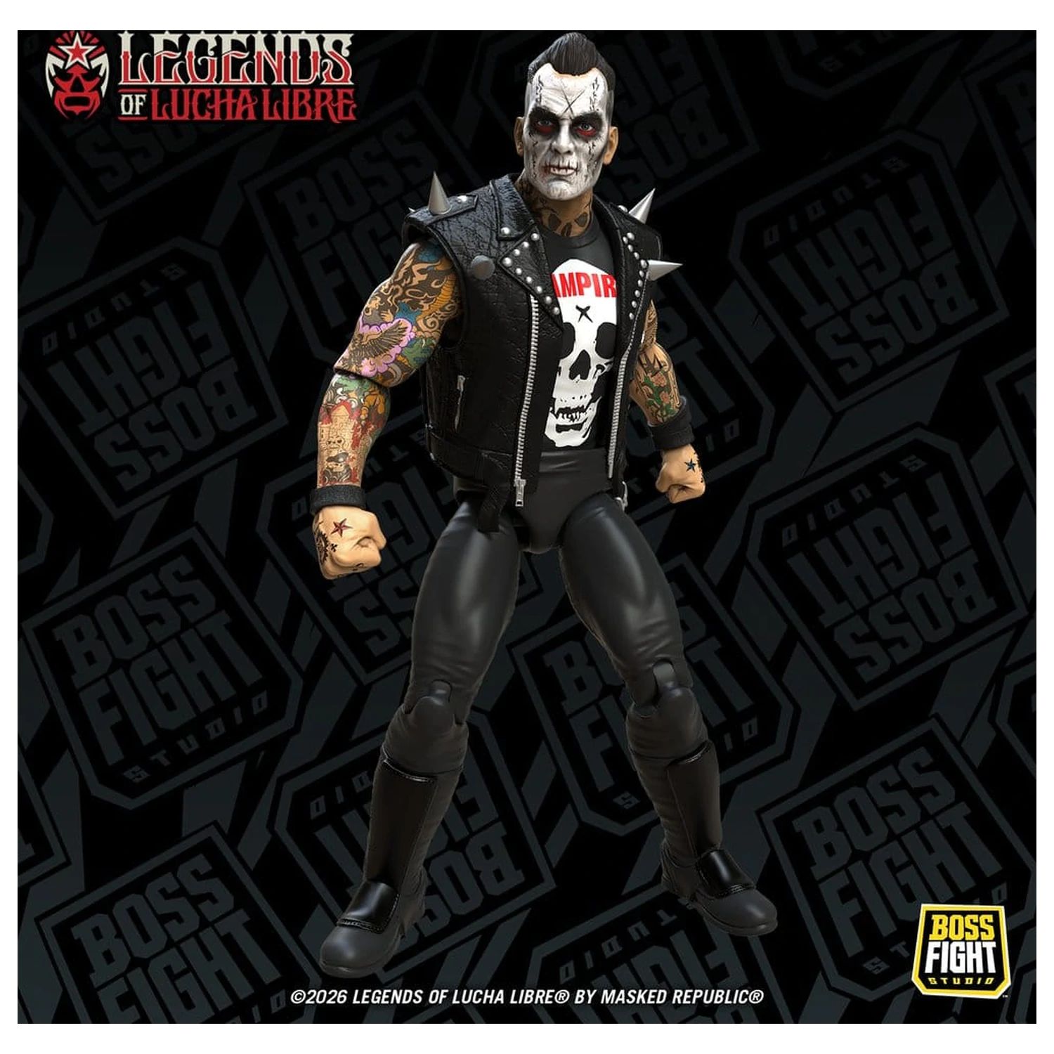 Legends of Lucha Libre Fanaticos Actionfigur Vampiro Coffin Box Resurrected 15 Zentimeter Produktfoto
