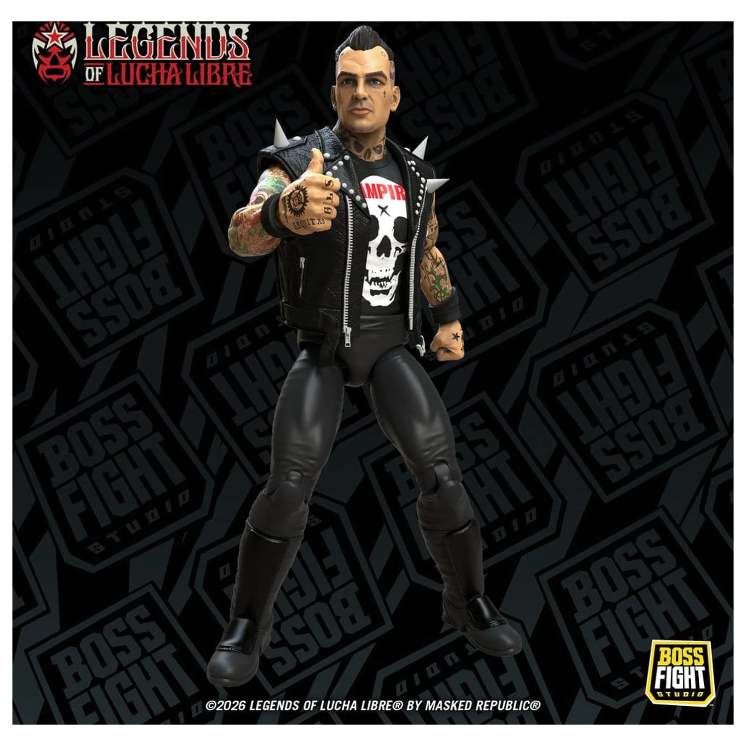 Legends of Lucha Libre Fanaticos Actionfigur Vampiro Coffin Box Resurrected 15 Zentimeter Produktfoto