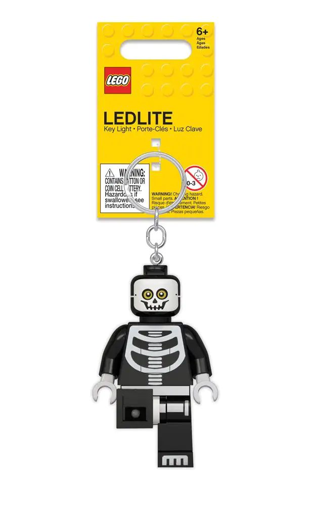 LEGO Classic Schlüsselanhänger mit Leuchtfunktion Skeleton 8 cm Produktfoto