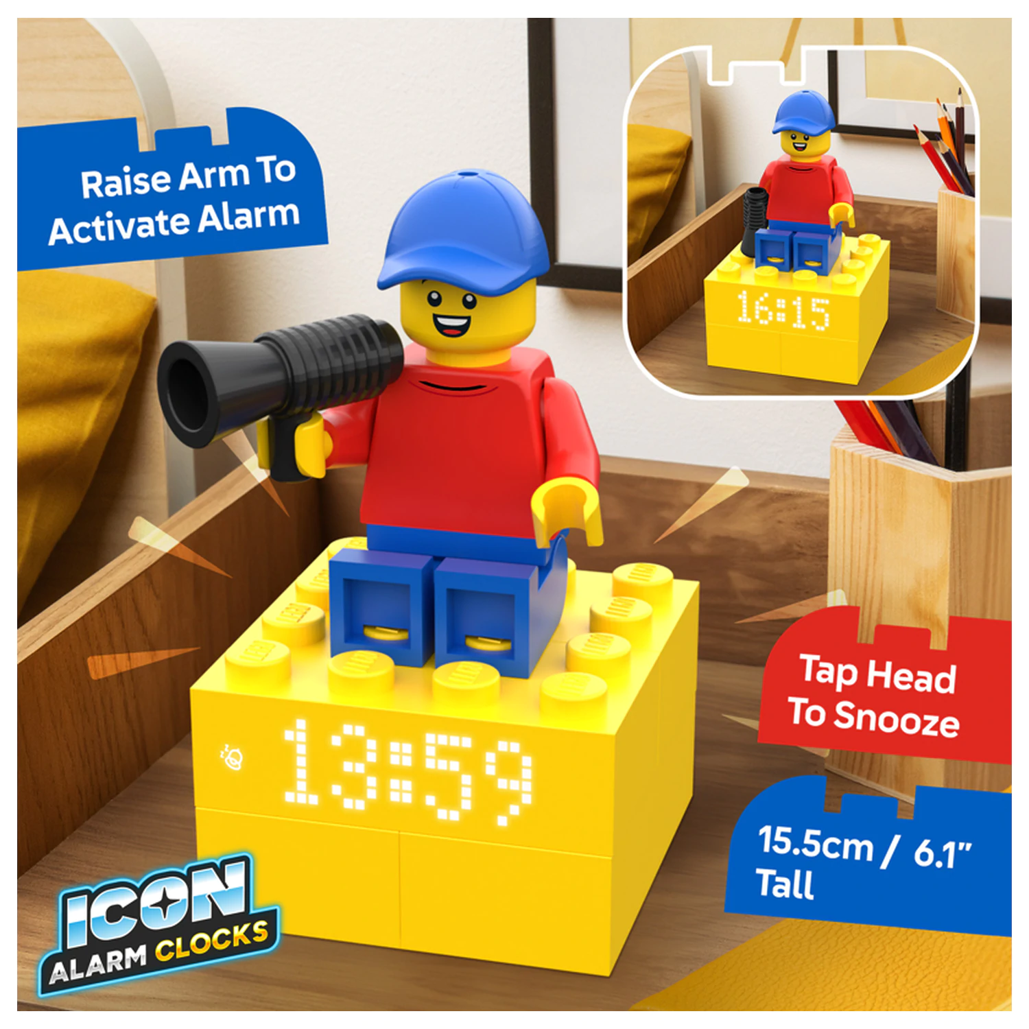 LEGO Wecker 15 cm Produktfoto