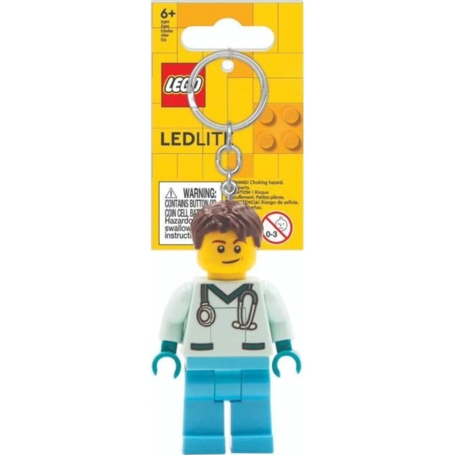 LEGO Minifigures Schlüsselanhänger mit Leuchtfunktion Doctor 8 cm Produktfoto