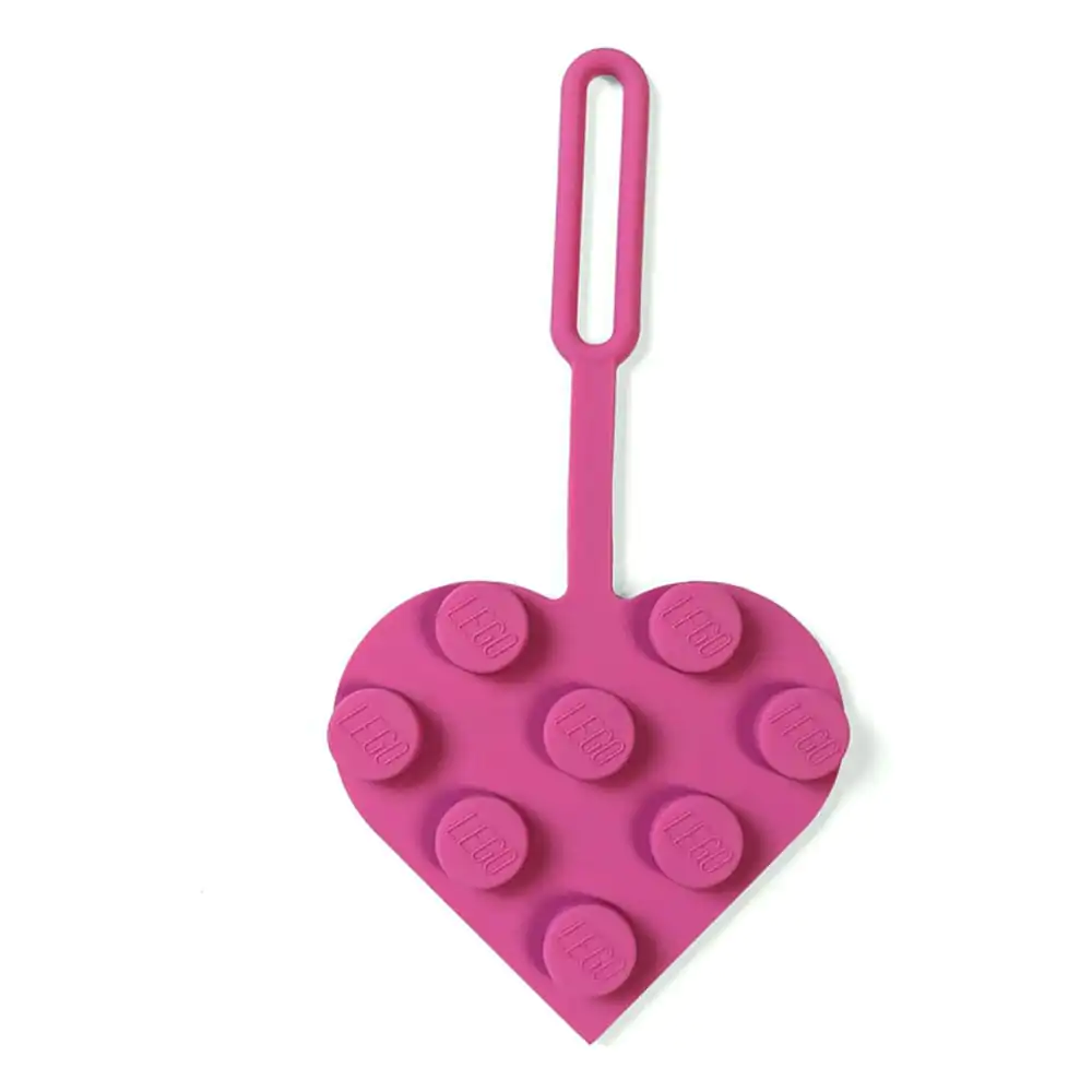 LEGO Minifigures Gepäckanhänger Heart Rosa 10 cm Produktfoto