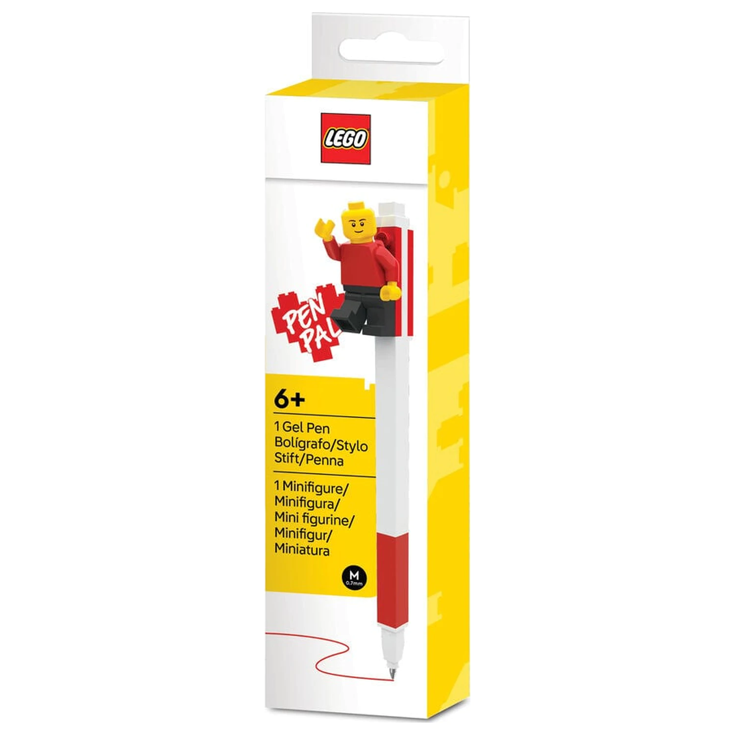 Lego roter Gelstift mit Minifigur Produktfoto