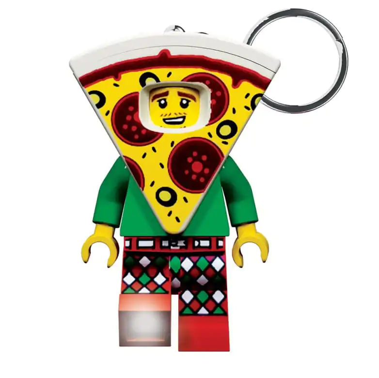 LEGO Schlüsselanhänger mit Leuchtfunktion Pizza 8 cm Produktfoto