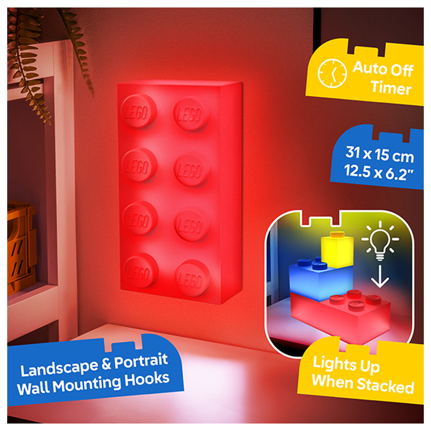 LEGO Roter Stein 4x2 Light 31x15cm Produktfoto