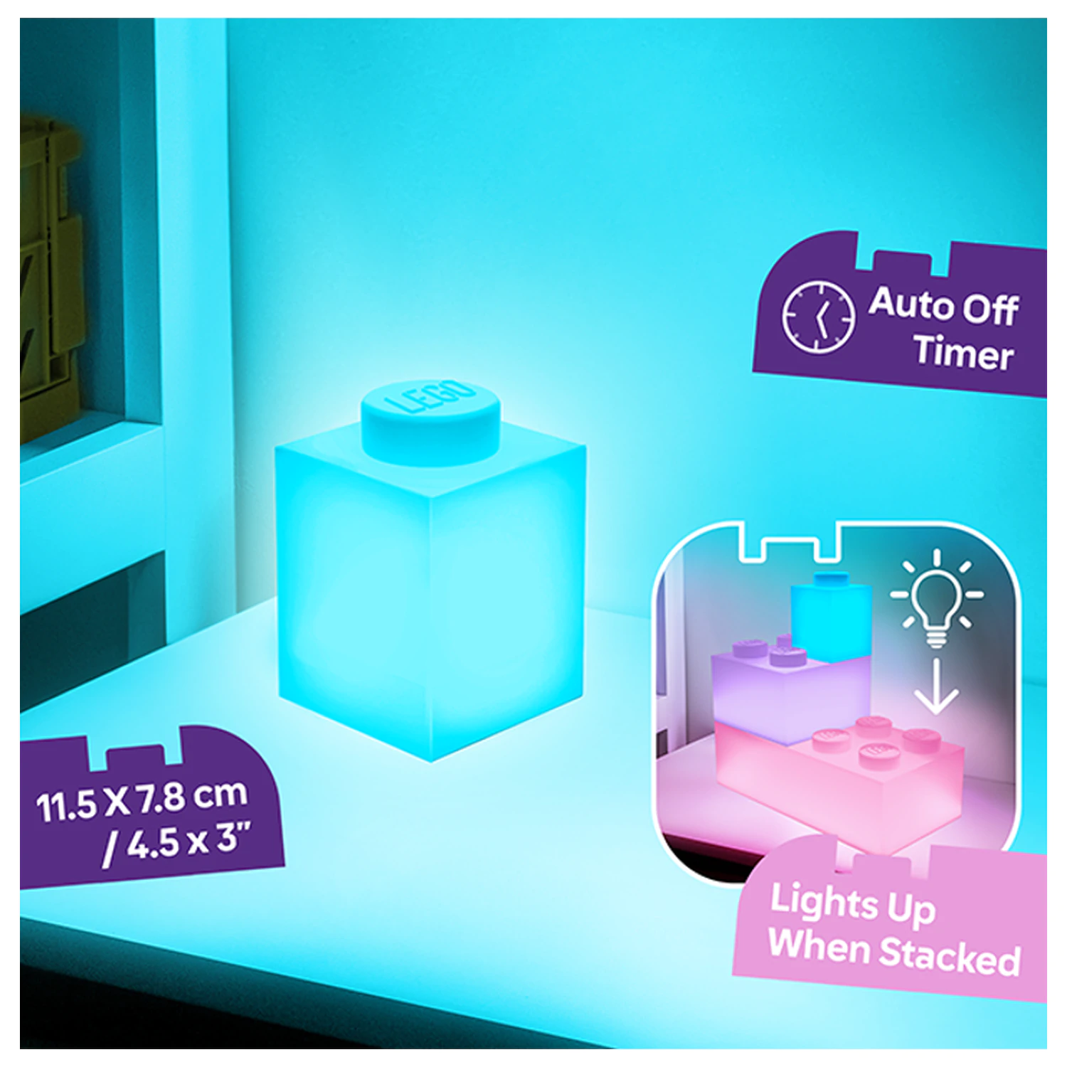 LEGO Turquoise Stein 1x1 Stein Light Produktfoto