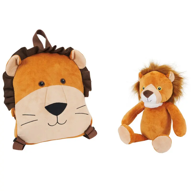 Lenny Lion reversibel Rucksack mit Plüschfigur 25cm termékfotó