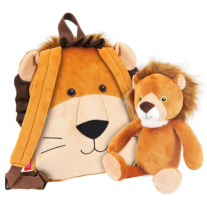 Lenny Lion reversibel Rucksack mit Plüschfigur 25cm termékfotó