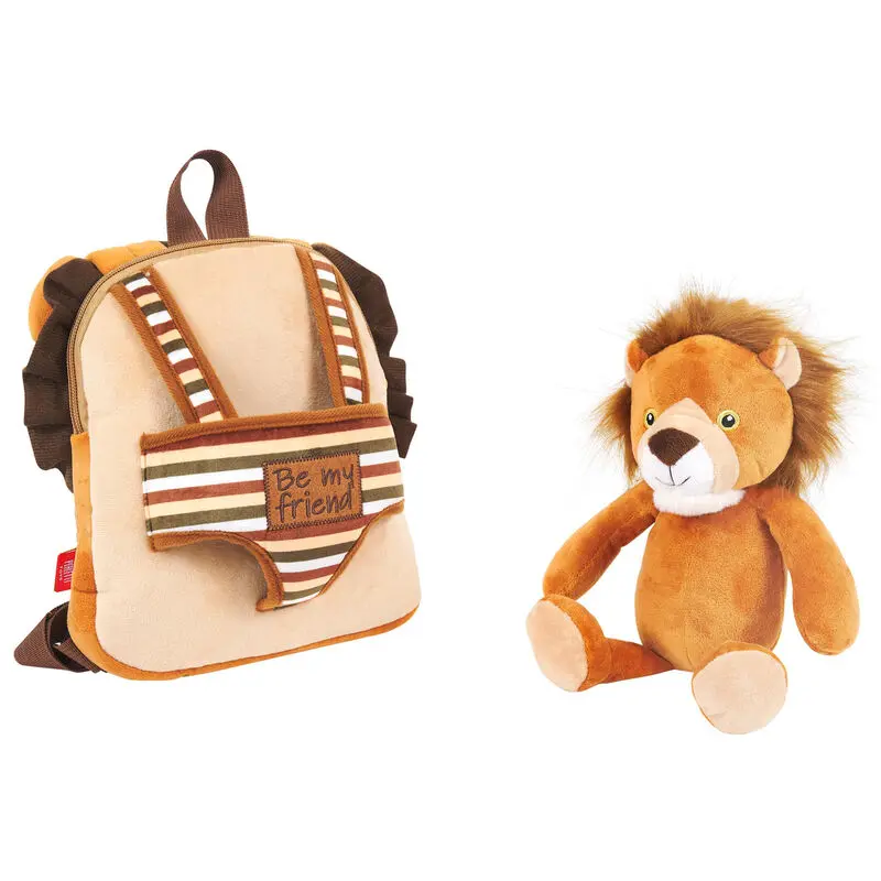 Lenny Lion reversibel Rucksack mit Plüschfigur 25cm termékfotó