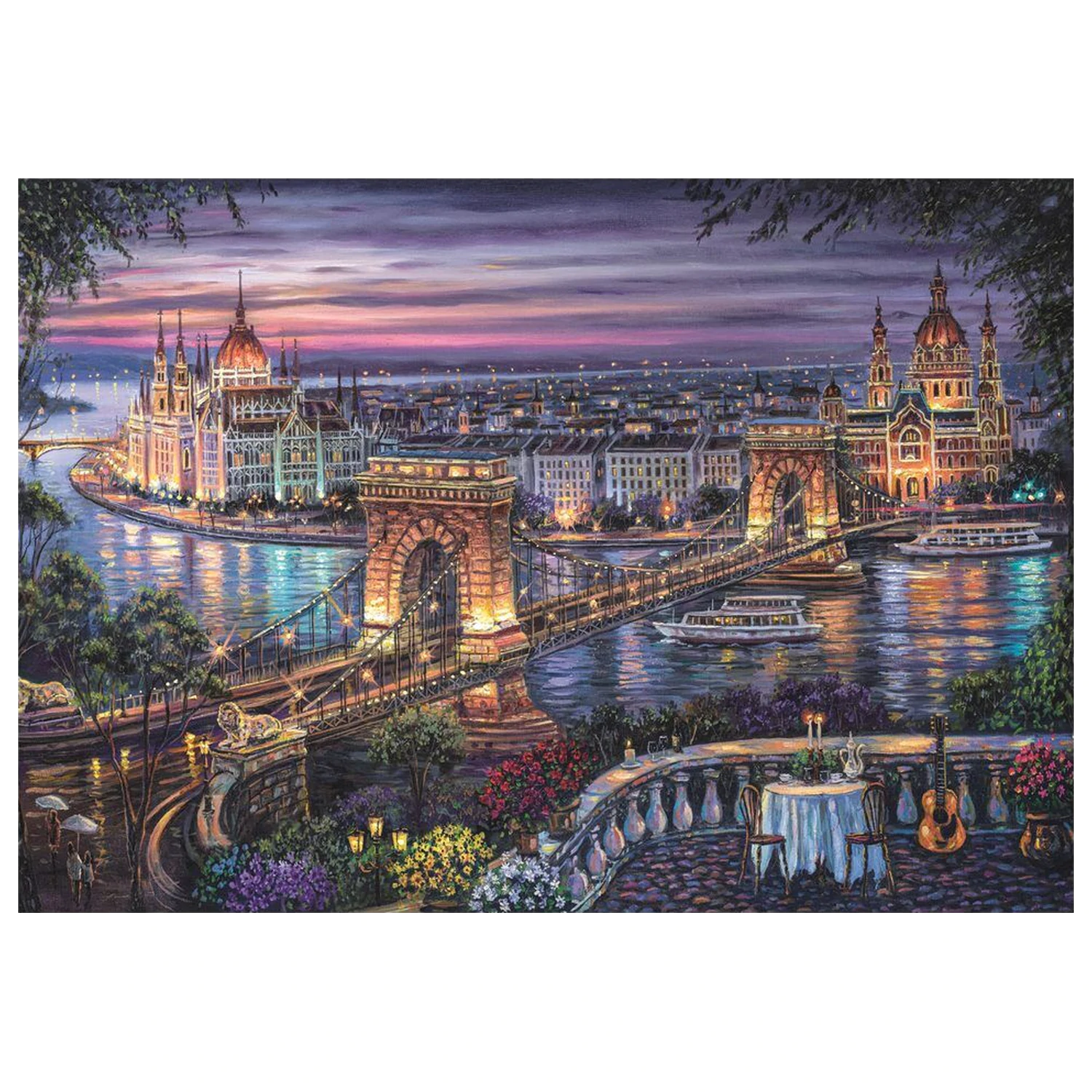 Lights Of The Danube Puzzle 1000 Teile Produktfoto