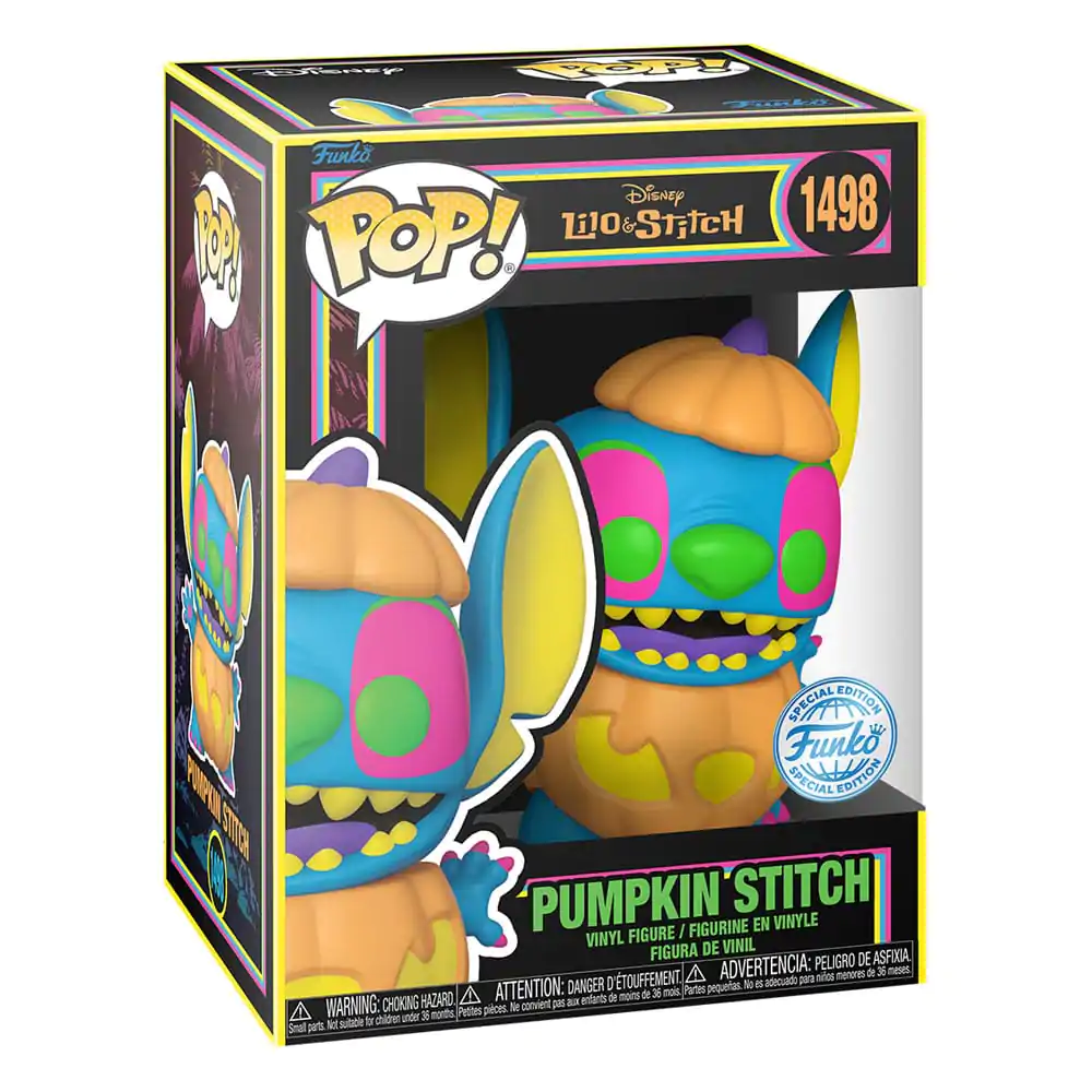 Lilo & Stitch Funko POP! Disney Vinyl Figur Blacklight Pumpkin Stitch 9 cm Produktfoto