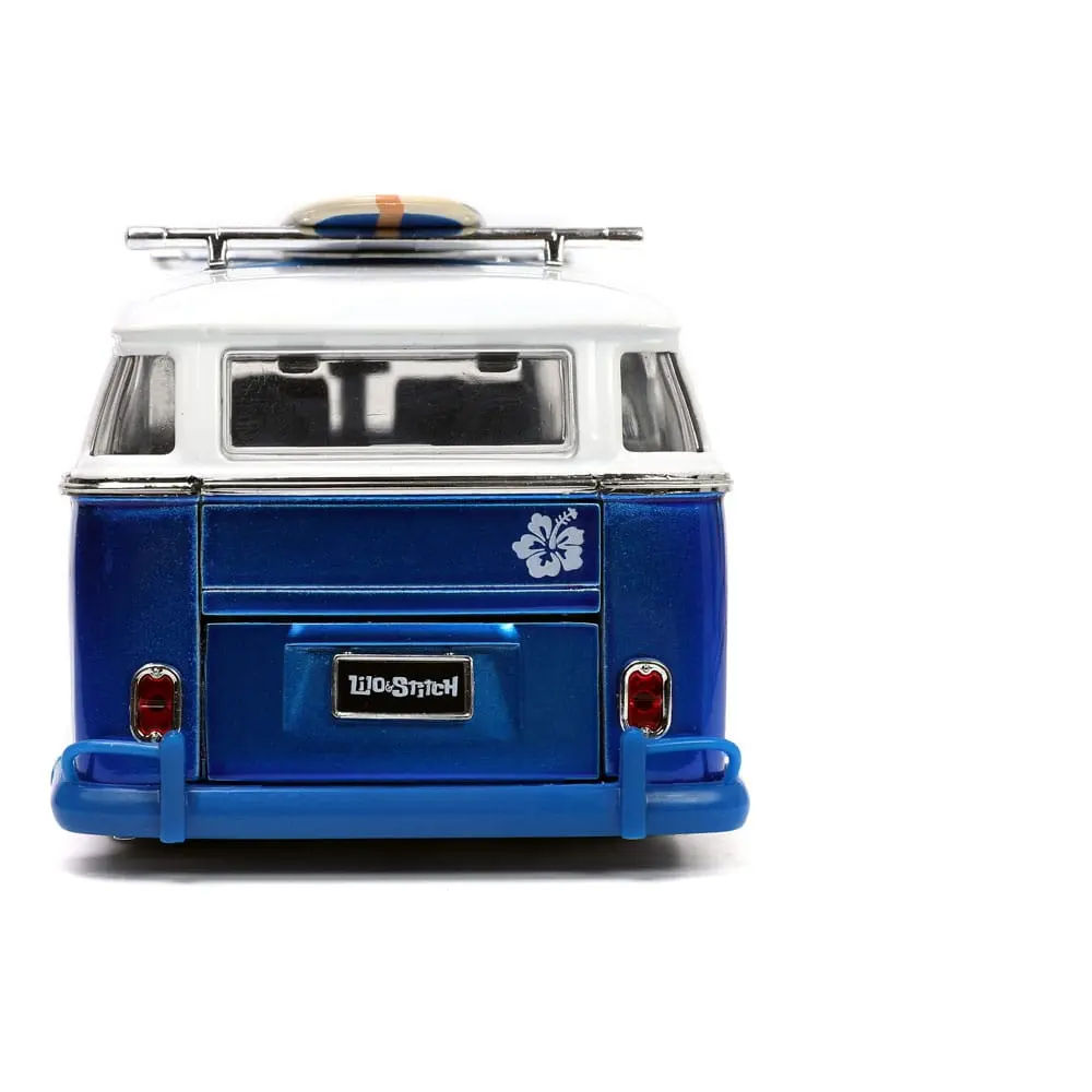 Lilo & Stitch Hollywood Rides Diecast Modell 1/24 1962 VW Bus mit Stitch Figur Produktfoto