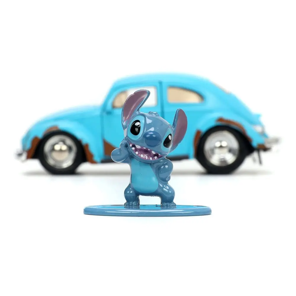Lilo &amp; Stitch Hollywood Rides Diecast Modell 1/32 Blue Volkswagen Beetle mit Figur Produktfoto