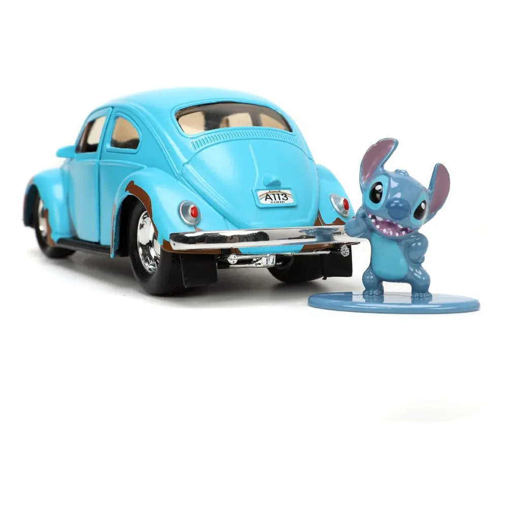 Lilo &amp; Stitch Hollywood Rides Diecast Modell 1/32 Blue Volkswagen Beetle mit Figur Produktfoto
