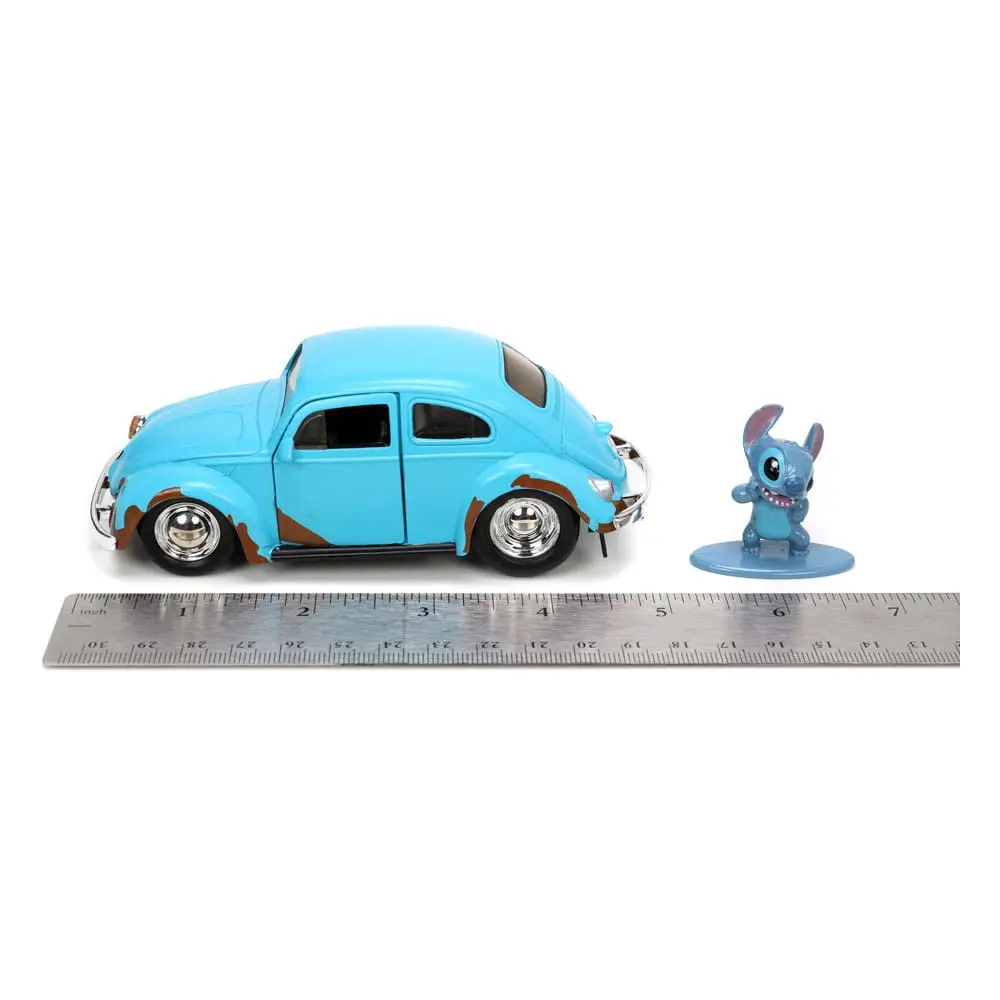 Lilo &amp; Stitch Hollywood Rides Diecast Modell 1/32 Blue Volkswagen Beetle mit Figur Produktfoto