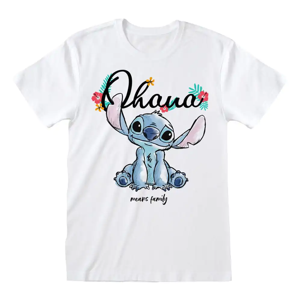 Lilo & Stitch T-Shirt Ohana Means Family White Produktfoto