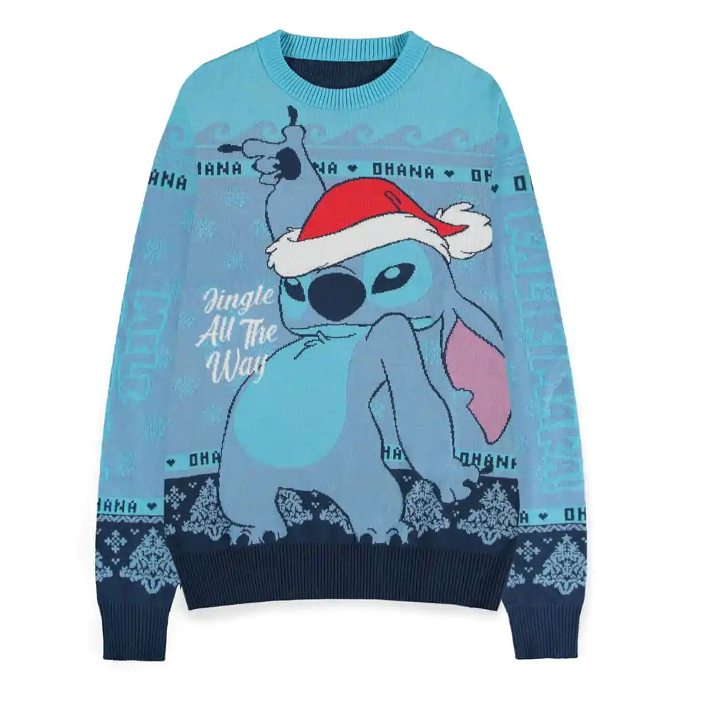 Lilo & Stitch Sweatshirt Christmas Jumper Stitch Blue termékfotó