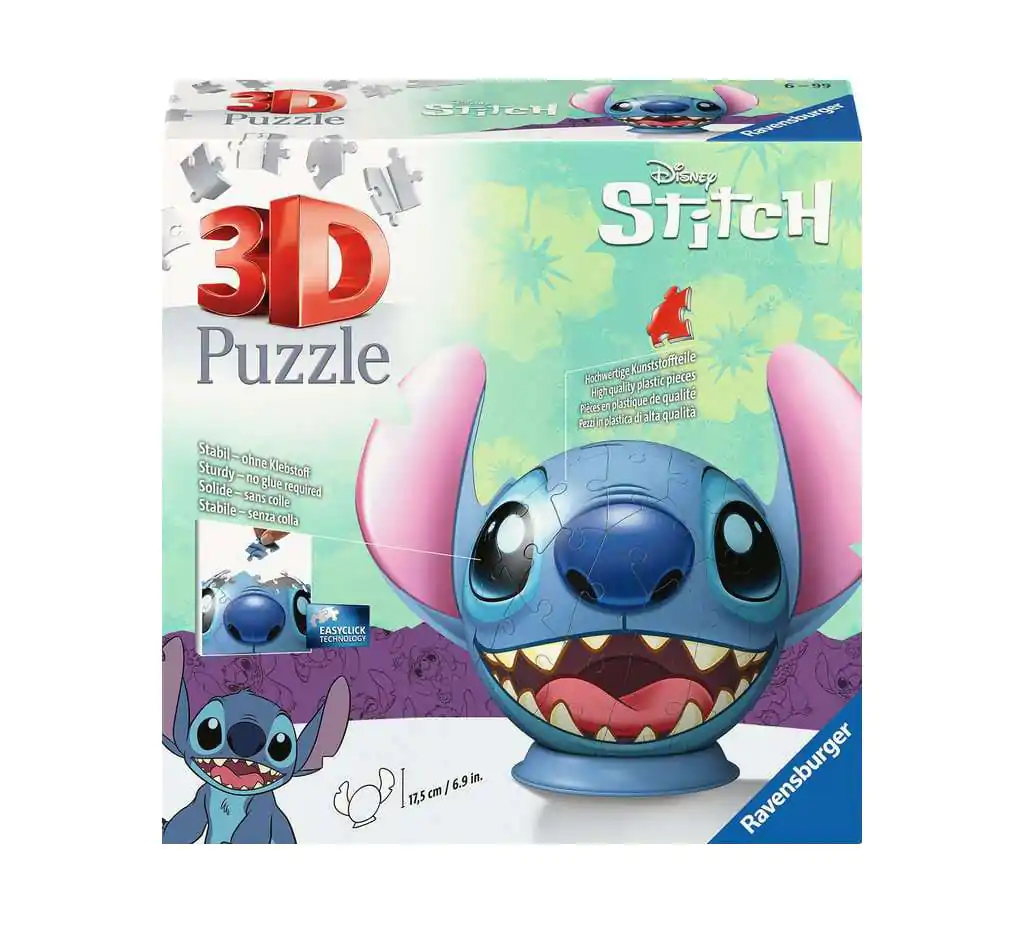 Lilo & Stitch 3D Puzzle Ball mit Ohren Stitch (72 Teile) termékfotó