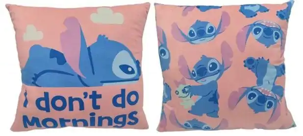 Lilo & Stitch Kissen Stitch I don't do mornings 40 cm Produktfoto