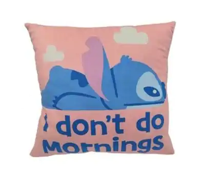 Lilo & Stitch Kissen Stitch I don't do mornings 40 cm Produktfoto