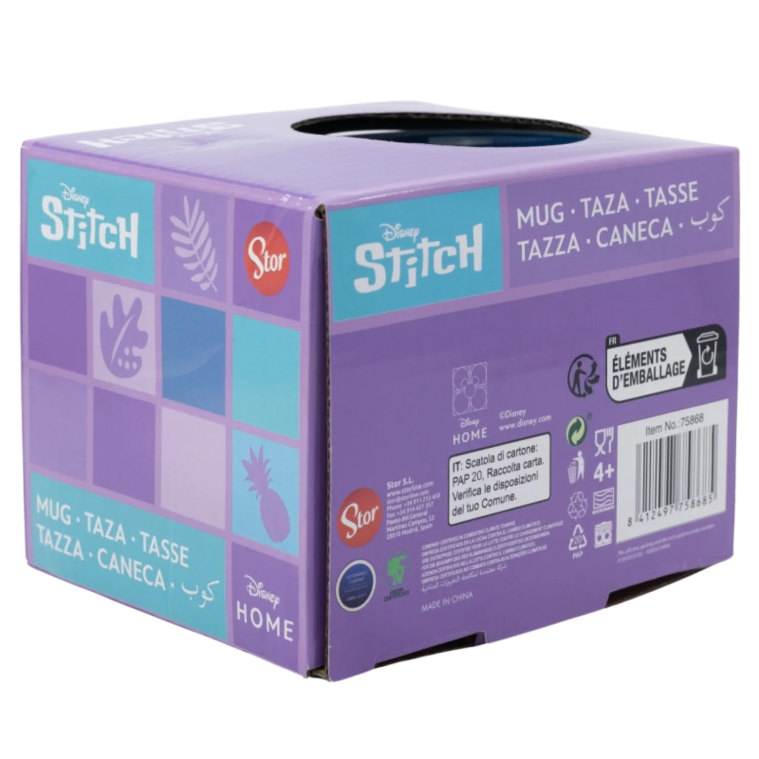 Lilo & Stitch Tasse Stitch pink Flowers 385 ml Produktfoto