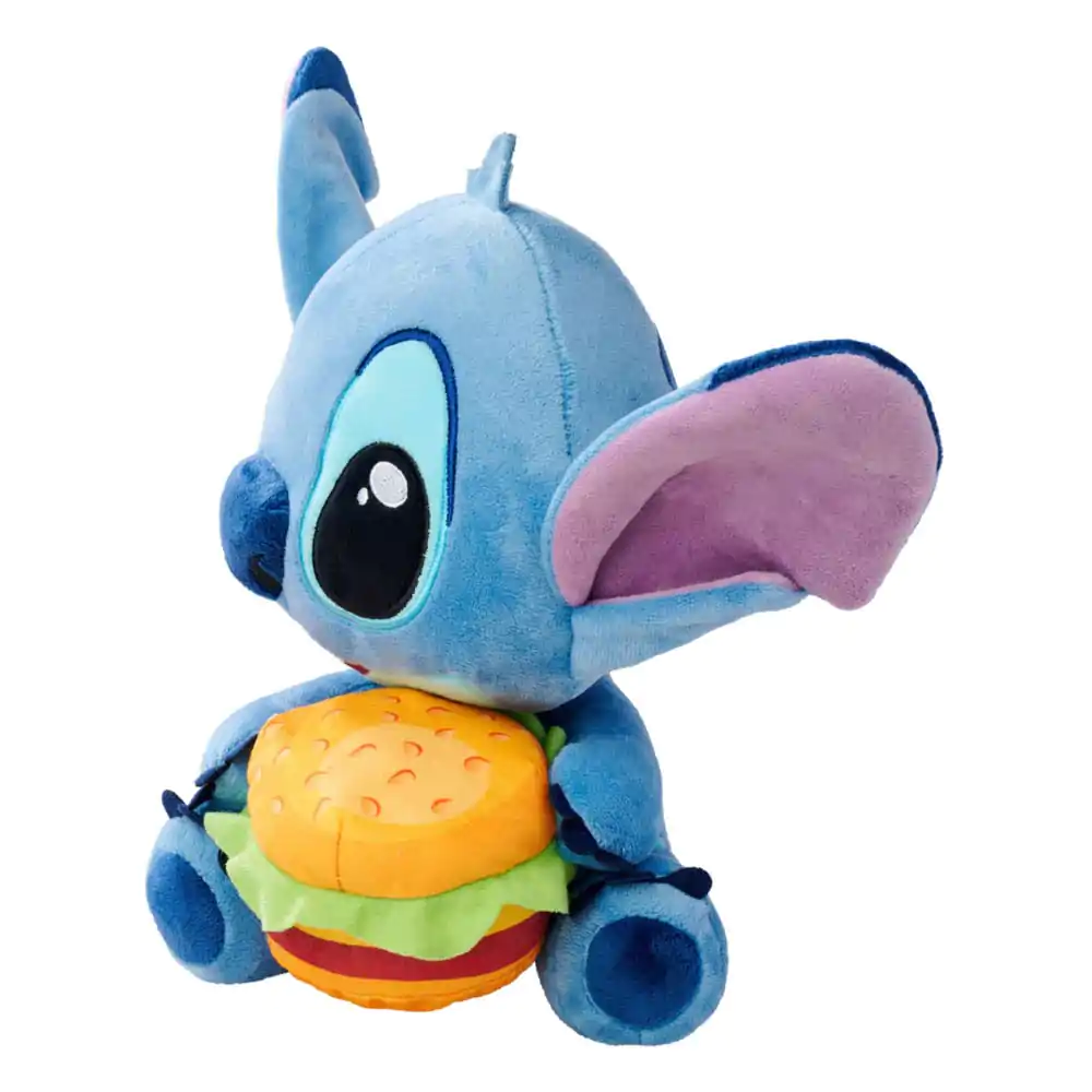 Lilo & Stitch Stofftier Figur Stitch mit Burger 25 cm Produktfoto