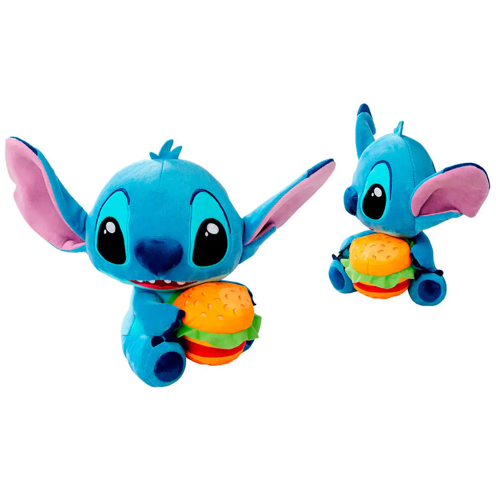 Lilo & Stitch Stofftier Figur Stitch mit Burger 25 cm Produktfoto