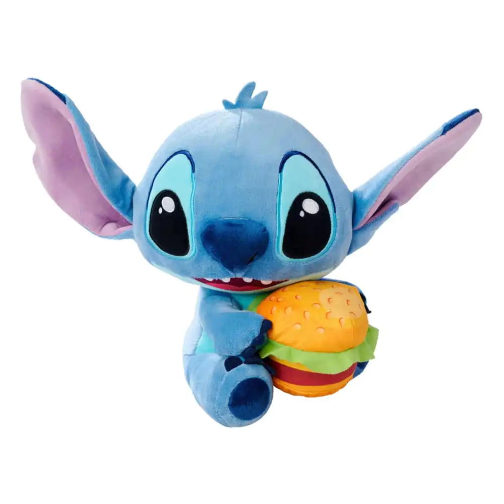 Lilo & Stitch Stofftier Figur Stitch mit Burger 25 cm Produktfoto