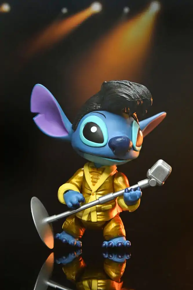 Lilo & Stitch Action Figur Ultimativer Gold Anzug Elvis Stitch 7 cm Produktfoto