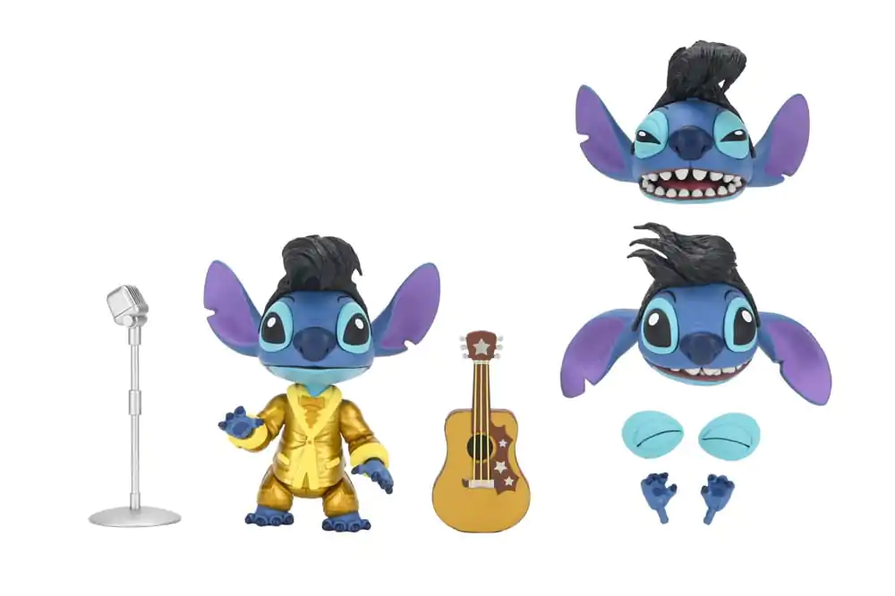 Lilo & Stitch Action Figur Ultimativer Gold Anzug Elvis Stitch 7 cm Produktfoto